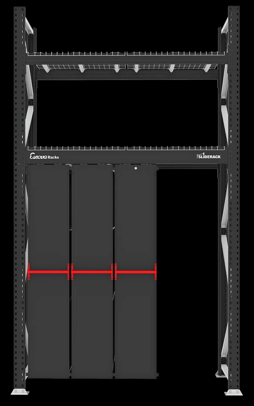 Estantería deslizante Sliderack 1825 × 370 · 2 Niveles - vista 2