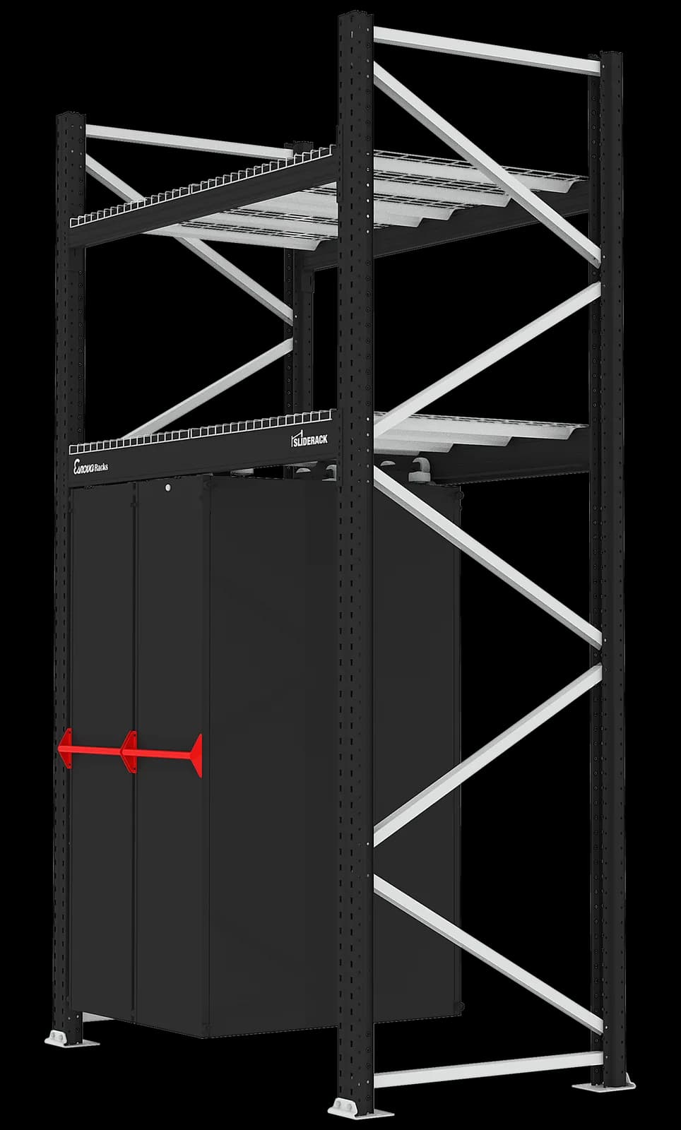 Estantería deslizante Sliderack 1825 × 470 · 2 Niveles - vista 3