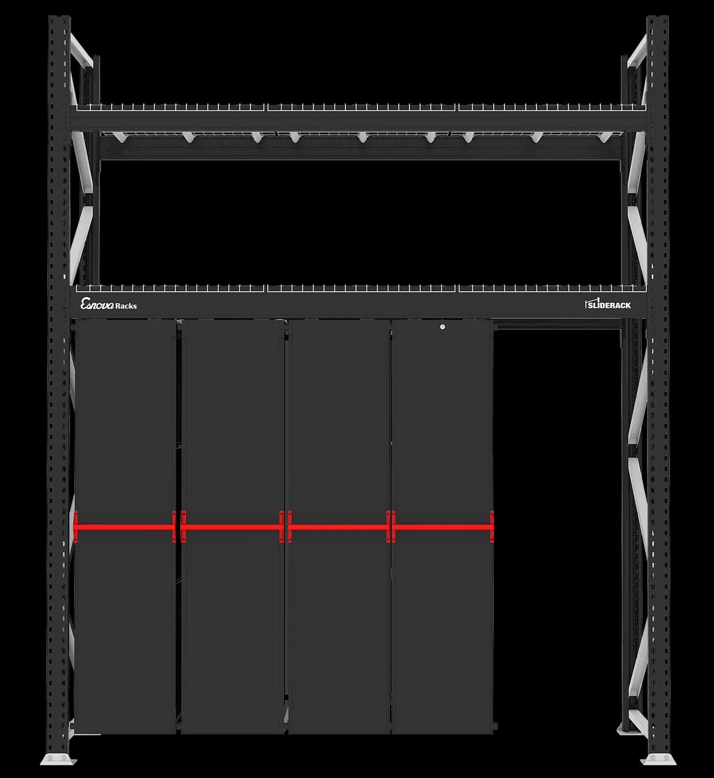 Estantería deslizante Sliderack 2700 × 470 · 2 Niveles - vista 2