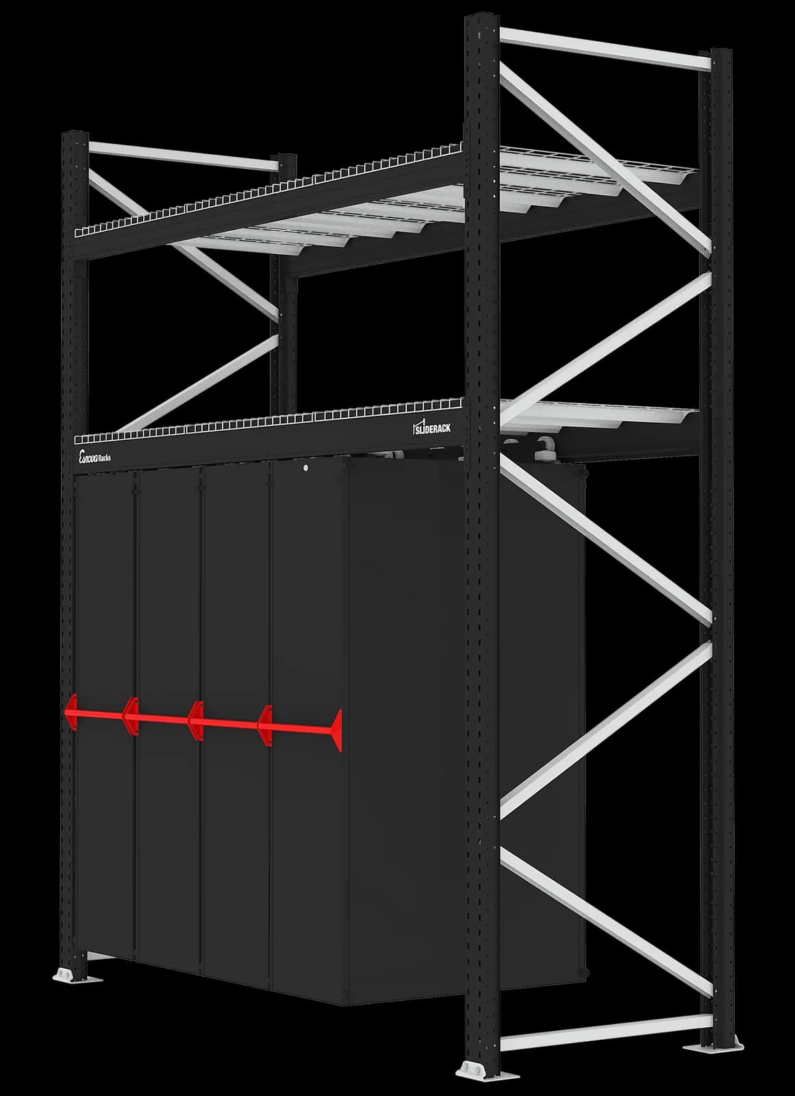Estantería deslizante Sliderack 2700 × 470 · 2 Niveles - vista 3
