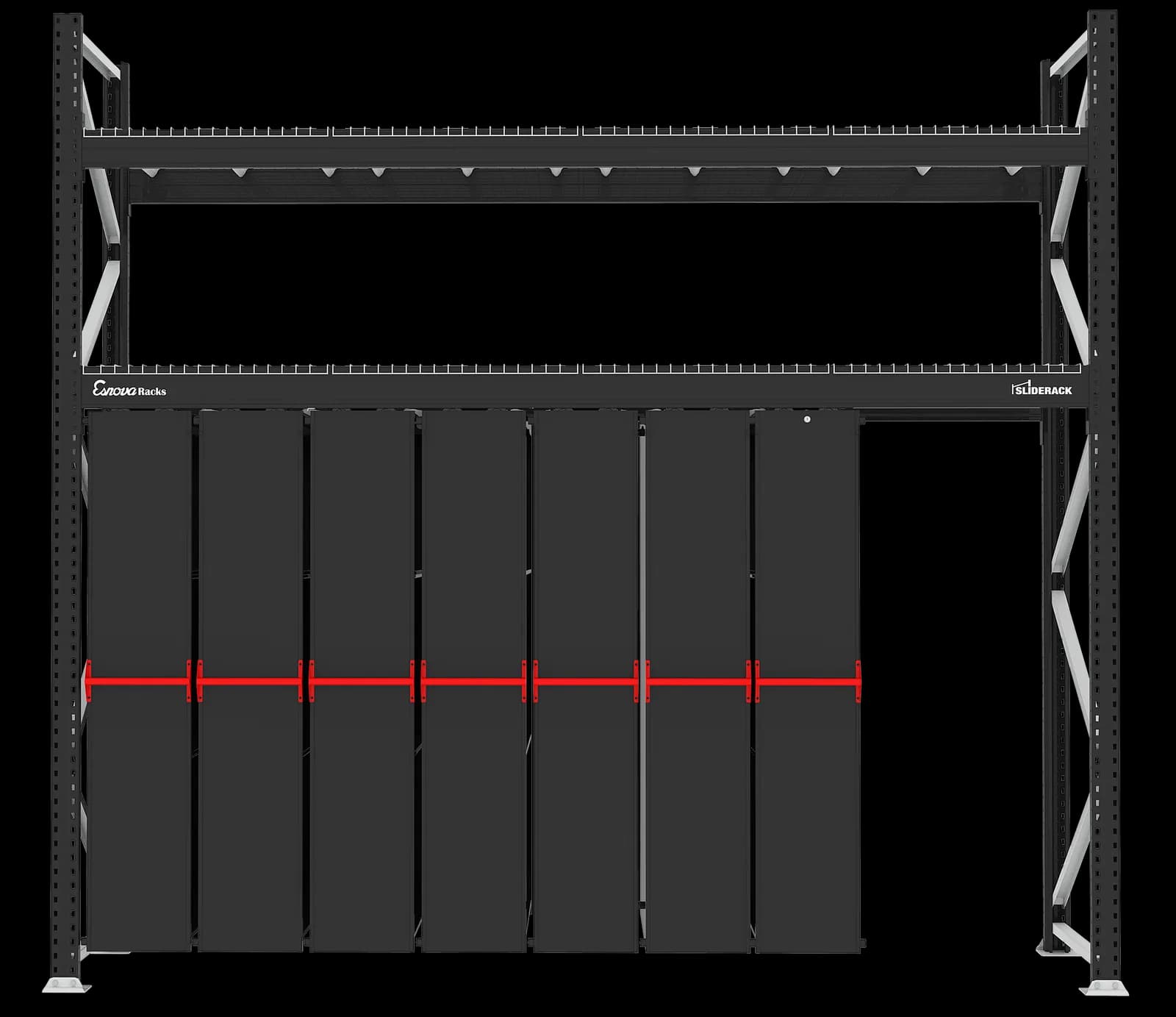 Estantería deslizante Sliderack 3600 × 370 · 2 Niveles - vista 2