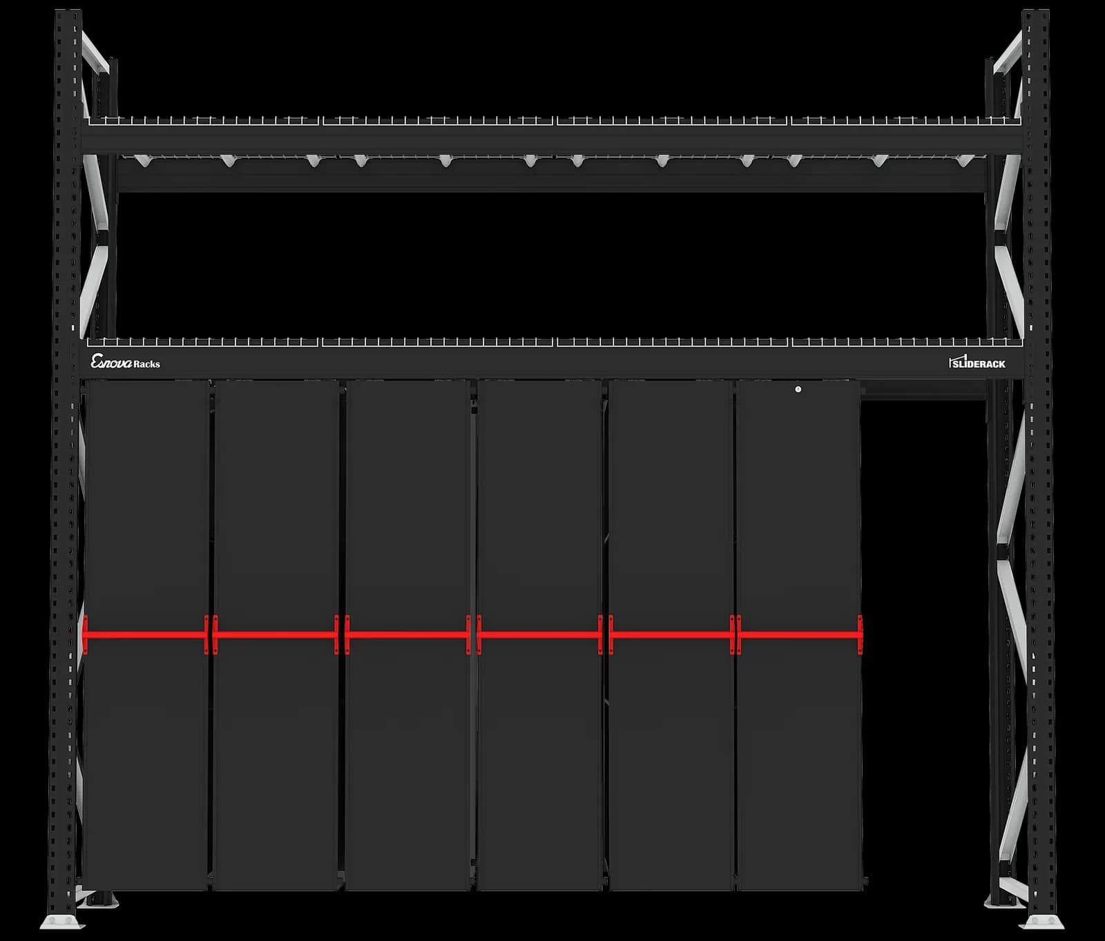 Estantería deslizante Sliderack 3600 × 470 · 2 Niveles - vista 2