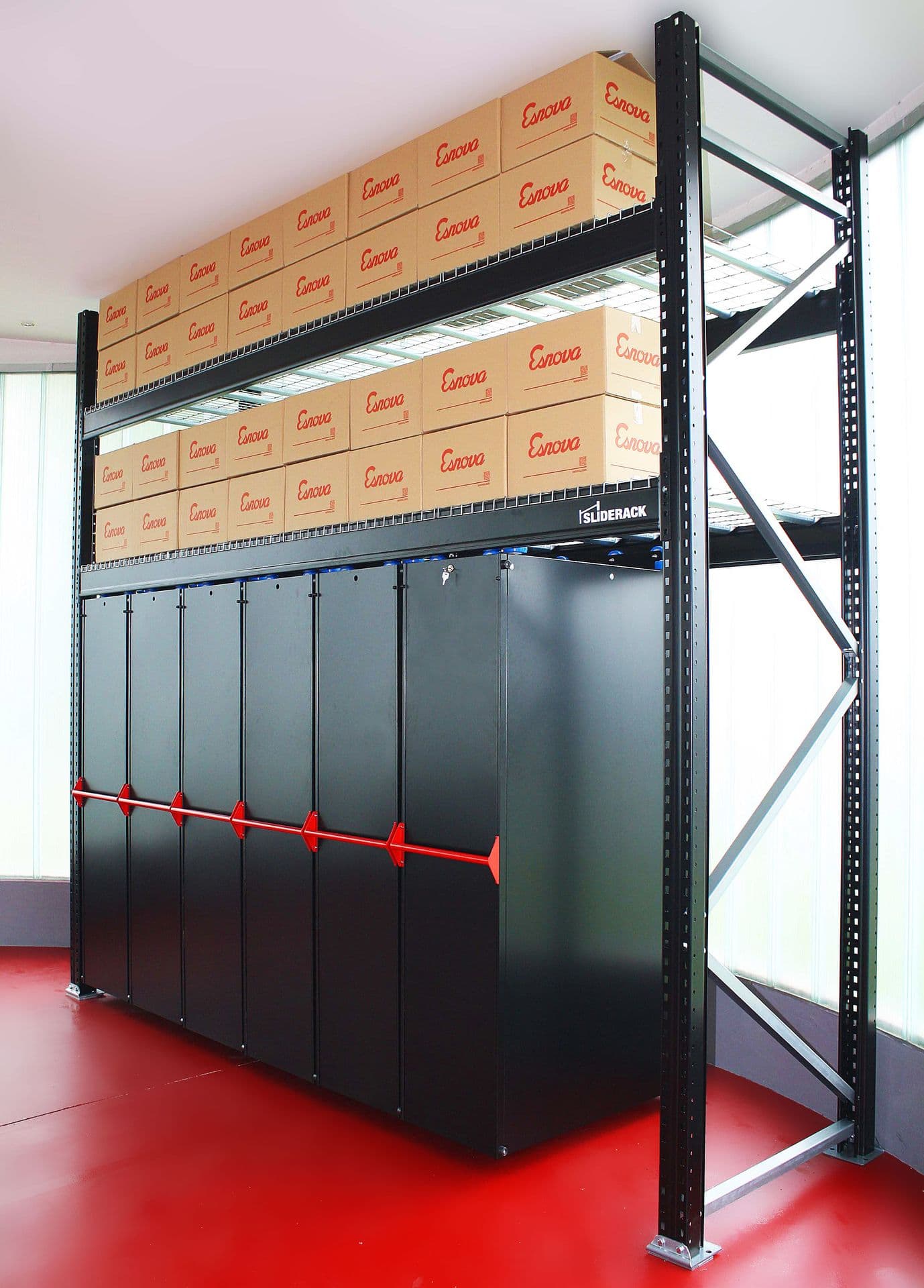 Estantería deslizante Sliderack fabricada por Esnova Racks